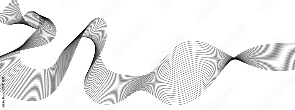 Technology and business wave lines on transparent background. Vector curve wave line seamless pattern. Gray curved line for banner design and frequency sound wave line. Future technology concept. Technology and business wave lines on transparent background. Vector curve wave line seamless pattern. Gray curved line for banner design and frequency sound wave line. Future technology concept.