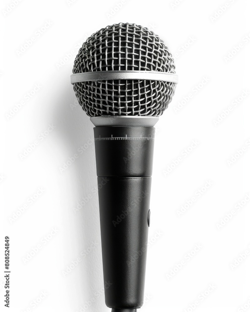 Obraz premium A microphone is shown in a white background