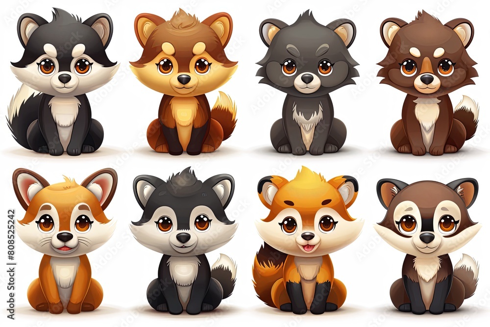 Whimsical Animal Clip Art Collection: Adorable Creatures in Playful Poses Whimsical Animal Clip Art Collection: Adorable Creatures in Playful Poses