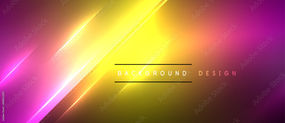 Amber font on a sky blue rectangle with automotive lighting technology emitting orange and magenta lens flare. Gas enhancing the neon lines on the purple and yellow background Amber font on a sky blue rectangle with automotive lighting technology emitting orange and magenta lens flare. Gas enhancing the neon lines on the purple and yellow background