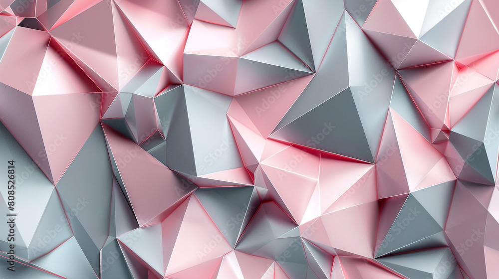 Abstract Polygon Design in Dusty Pink and Grey Abstract Polygon Design in Dusty Pink and Grey