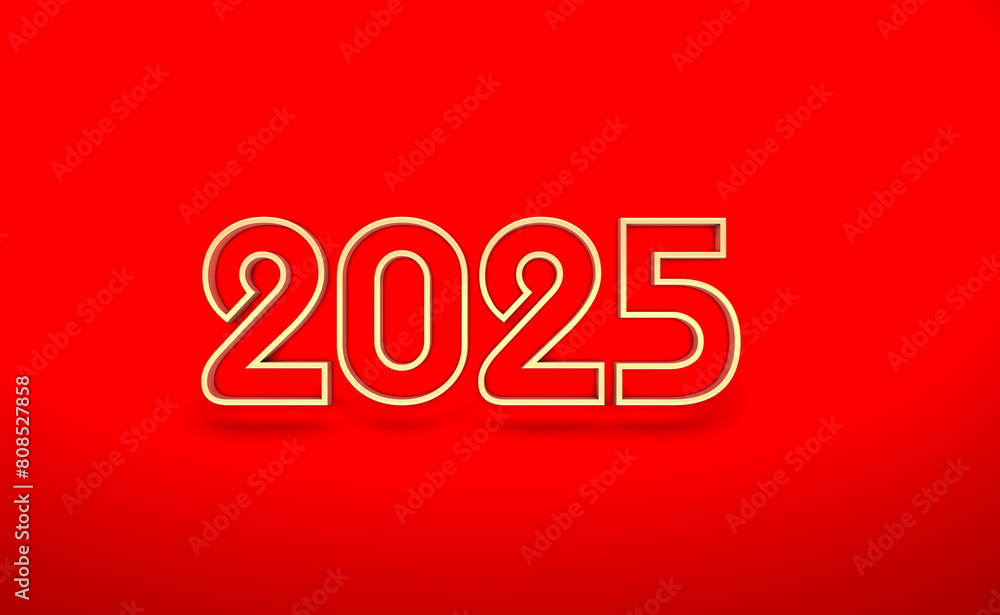New Year 2025 Creative Design Concept - 3D Rendered Image New Year 2025 Creative Design Concept - 3D Rendered Image