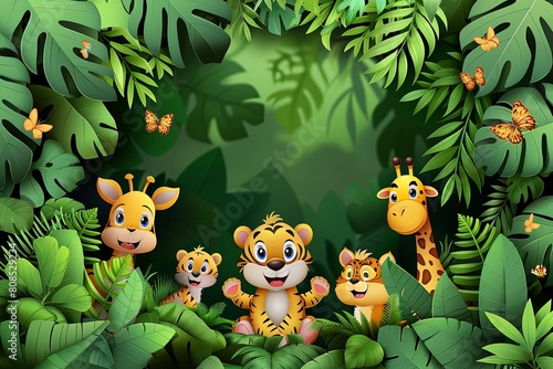 Wildlife Wonders  A Captivating Collection of Exotic Animal Clipart in Their Natural Habitats