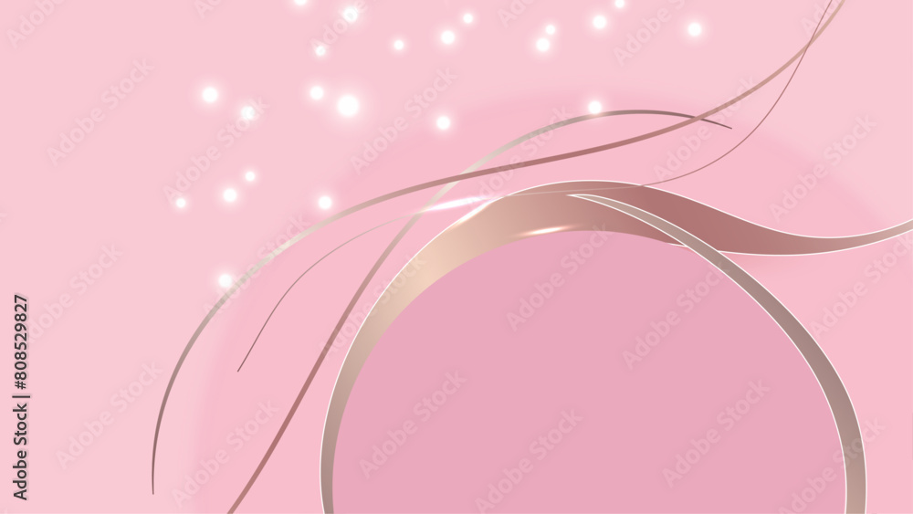 Elegant pink rosewood flowing wave background illustration