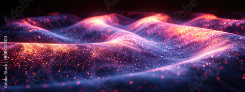  Abstract background with glowing light streaks on a curved road  conveying a sense of speed and motion. Created with Ai