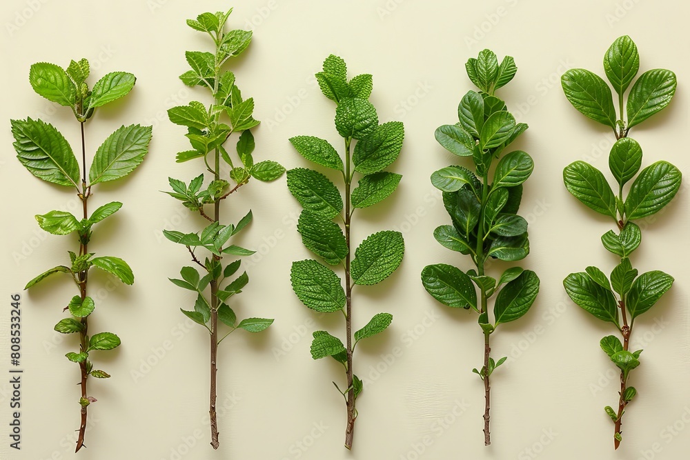 Obraz premium Enchanted Botanical Clipart: A Luxuriant Collection of Greenery Illustrations