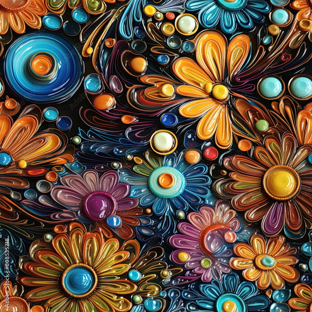 seamless pattern with flowers