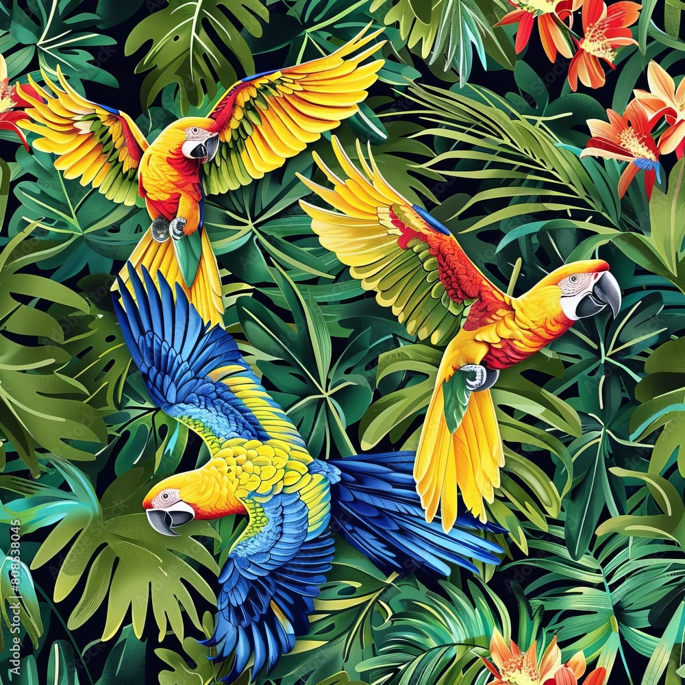 Parrots are the most intelligent and beautiful tropical birds with bright feathers Parrots are the most intelligent and beautiful tropical birds with bright feathers
