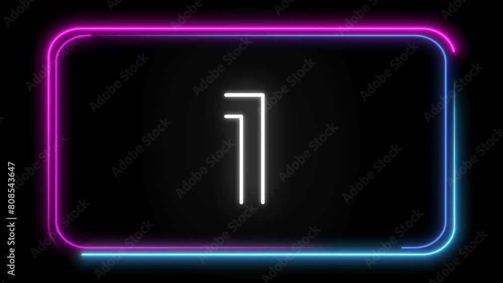 Black Neon Light Livestream Countdown Timer Video Black Neon Light Livestream Countdown Timer Video