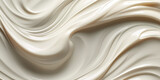 white abstract background, white cream swirl , white smooth cream background. banner
