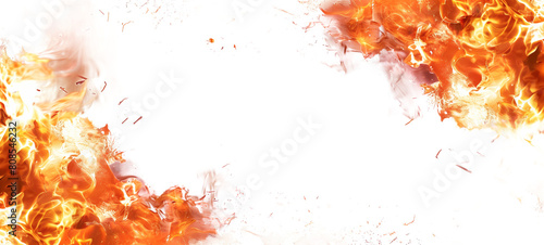 炎素材、左右、背景透過
