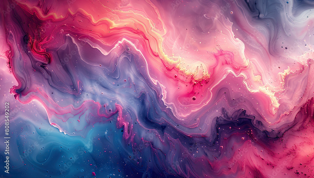 Abstract background with swirling colors and fluid shapes, creating an otherworldly atmosphere. Created with AI