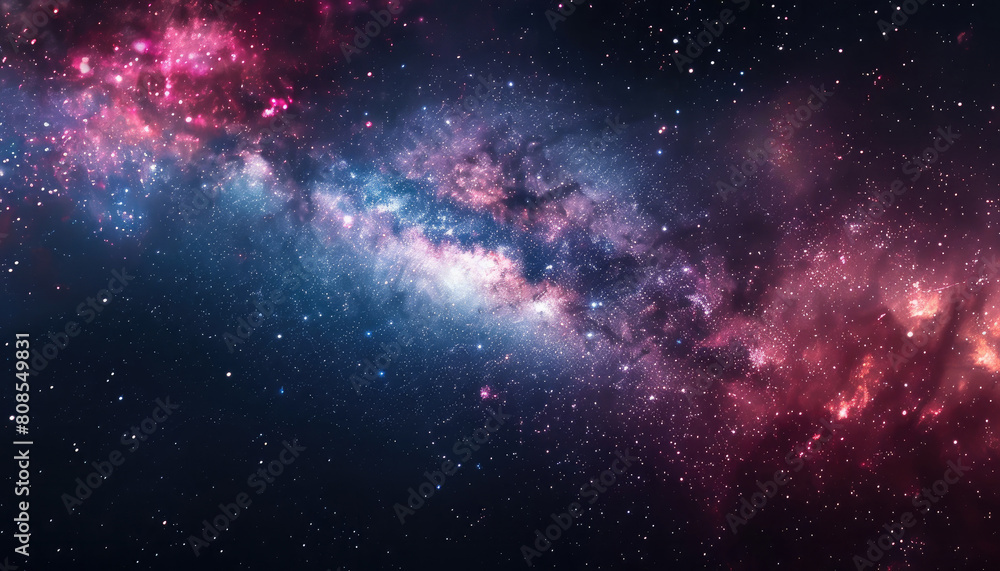 Fototapeta premium A galaxy with a purple and blue hue by AI generated image