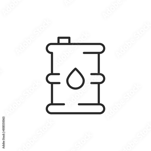 Oil barrel icon representing a standard container used for storing and transporting oil and liquids in the energy sector. Suitable for use in materials related to the industry. Vector illustration