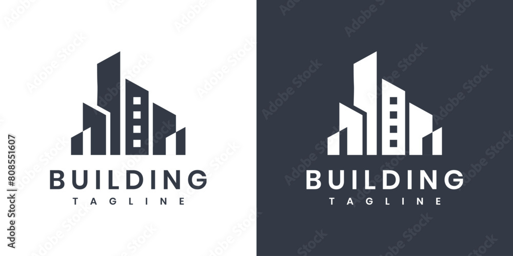 Real estate building logo design tamplate . Building real estate logo design	
