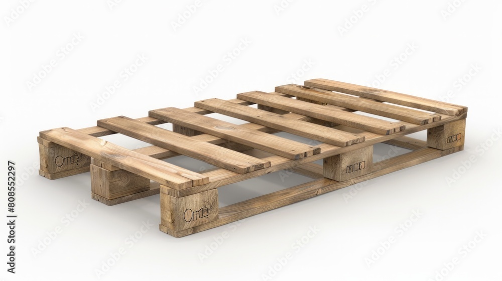 Euro wood pallet in white background Euro wood pallet in white background