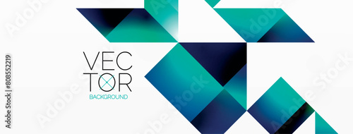 Logo design for Vec Tor featuring azure blue triangles on a white background. The geometric pattern is modern and stylish, with electric blue accents creating a visually appealing contrast