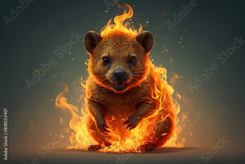 Hyrax in fire  photo