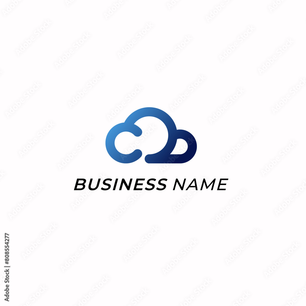 design logo creative letter C and cloud design logo creative letter C and cloud