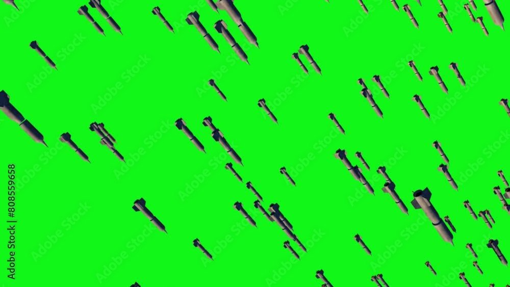 Thousands of missiles fall from the sky Thousands of missiles fall from the sky