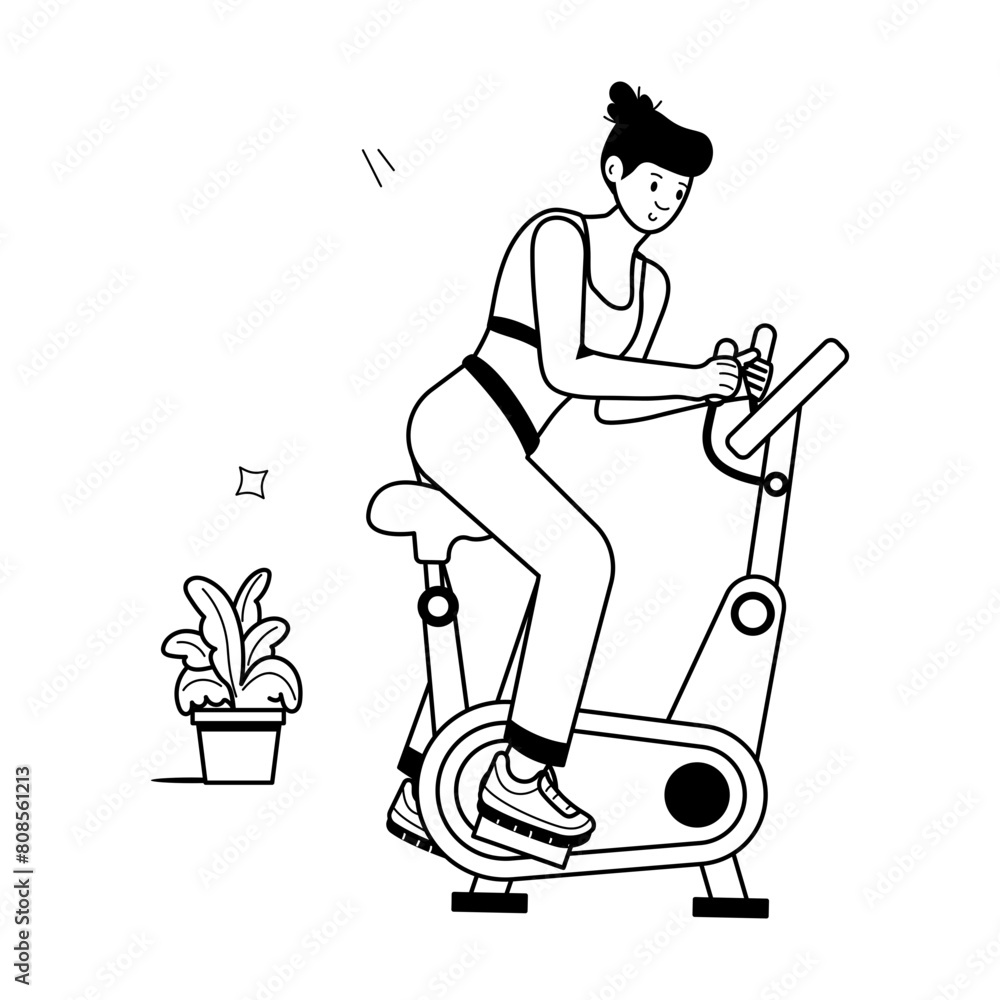 Fototapeta premium Style Workout Mini Illustrations