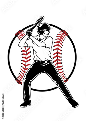 Baseball Player Illustration, Pitcher Clipart, Catcher Cut file, Baseman Stencil, Baseball Fan Shirt, Center Right Fielder Vector, Sports Dad photo