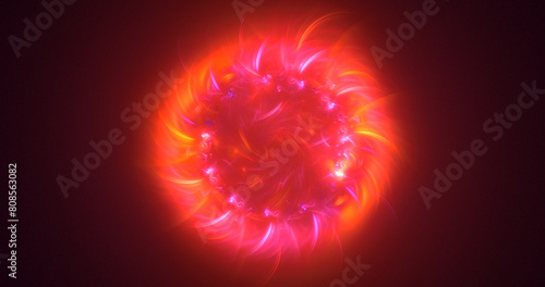 3D manual rendering abstract circle light background. Its not AI Generatd illustration.