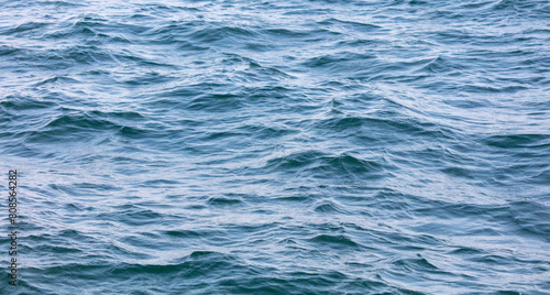 Blue water in the sea as an abstract background. Texture