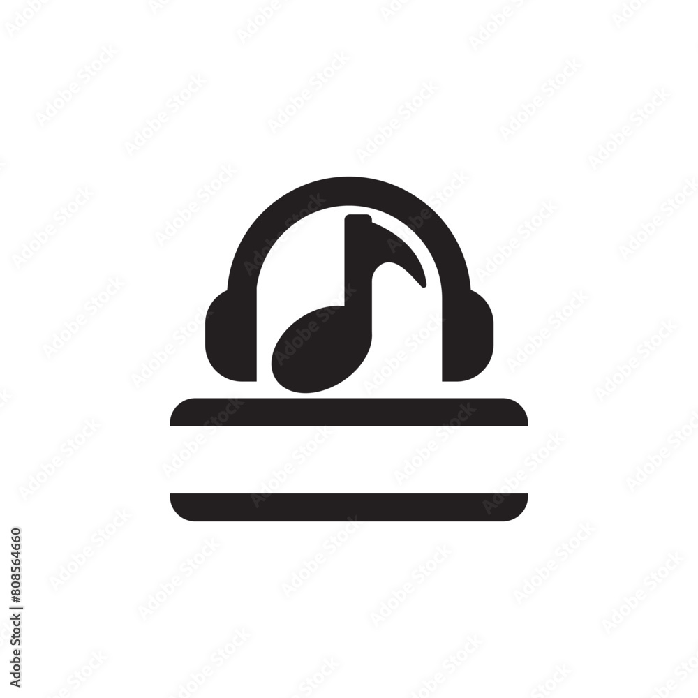 Song note symbol logo icon, vector illustration template design Song note symbol logo icon, vector illustration template design