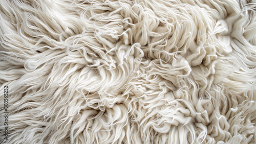 Woolly Warmth: Detailed Texture of Sheep Fur
