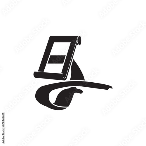 Mobile phone holder symbol icon, vector illustration design