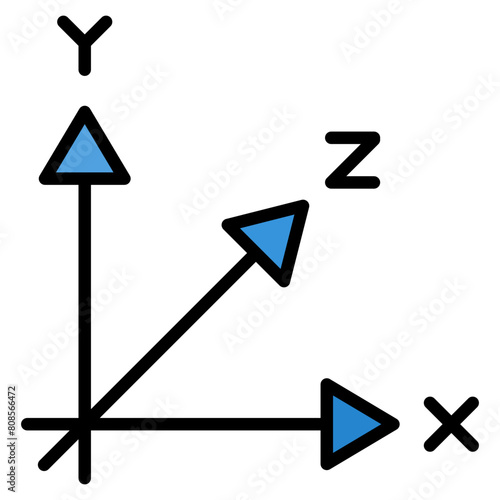 Coordinate System  Icon Element For Design