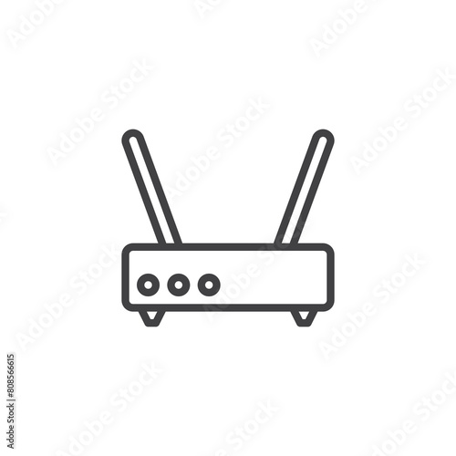 Router device line icon