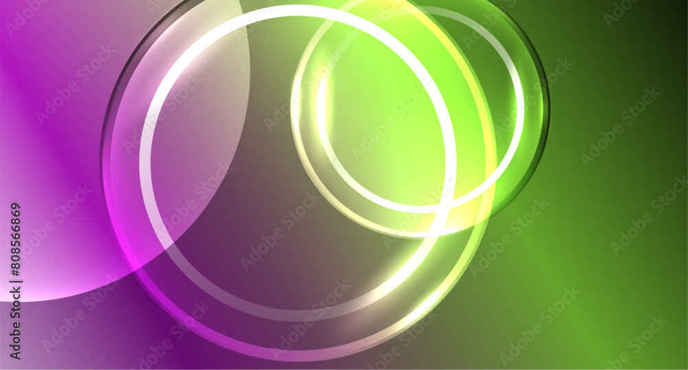 Neon glass circle copyspace for your text or product presentation geometric background. Vector illustration For Wallpaper, Banner, Background, Card, Book Illustration, landing page Neon glass circle copyspace for your text or product presentation geometric background. Vector illustration For Wallpaper, Banner, Background, Card, Book Illustration, landing page