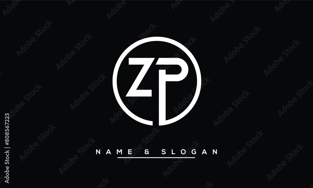 ZP, PZ, Z, P Abstract Letters Logo Monogram ZP, PZ, Z, P Abstract Letters Logo Monogram