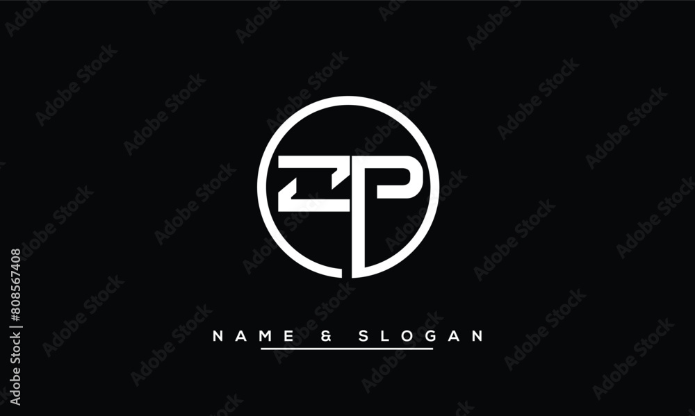 ZP, PZ, Z, P Abstract Letters Logo Monogram ZP, PZ, Z, P Abstract Letters Logo Monogram