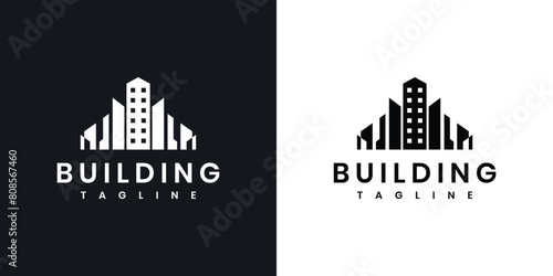 Real estate building logo design tamplate . Building real estate logo design © sang