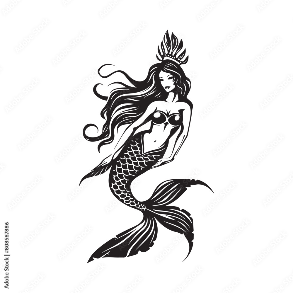 Mermaid Vector Art, Icons, and Graphics Mermaid Vector Art, Icons, and Graphics