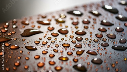 water drops on a metal background