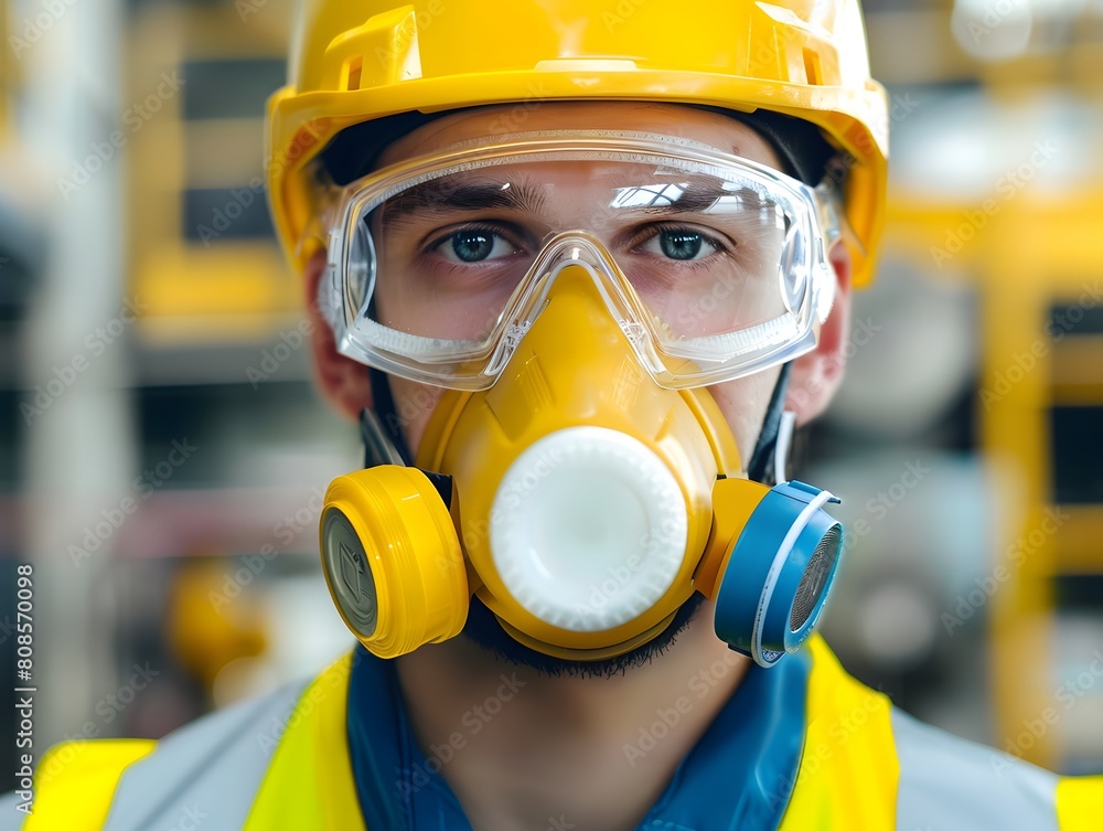 Standard for working Environmental Health and Safety Specialist. Realistic image of safety person and team.
Standard for working Environmental Health and Safety Specialist. Realistic image of safety person and team.