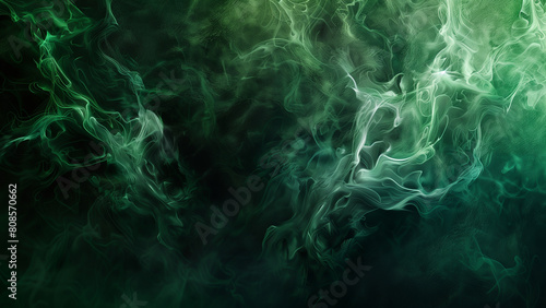 Nocturnal Hues  Abstract Background Dominated by Black with Green
