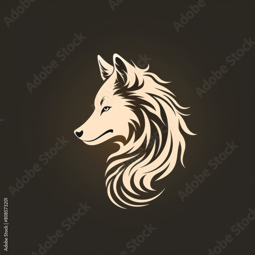 A wolf with a long mane and a big  bright eye