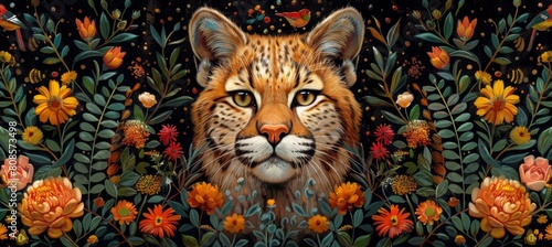 Glorious Orange Jaguar in Lush Green Jungle - 4K HD Wallpaper