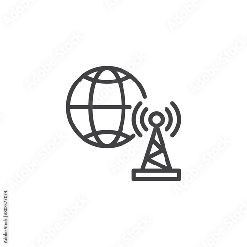Internet Service Provider line icon