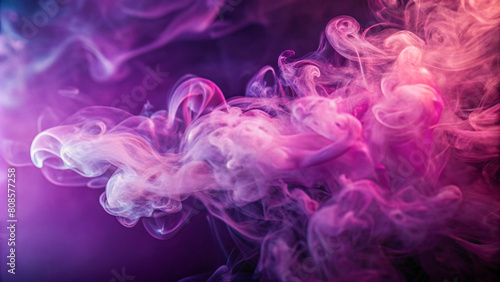 White Smoke Wave on Pink and Purple Background