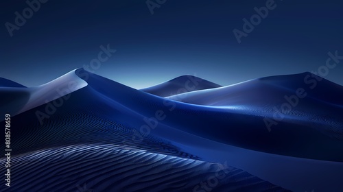 Digital blue and silver desert hill scene abstract graphic poster web page PPT background