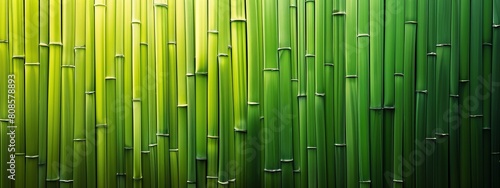 A minimalist background featuring vertical lines in varying shades of green  resembling a bamboo forest.