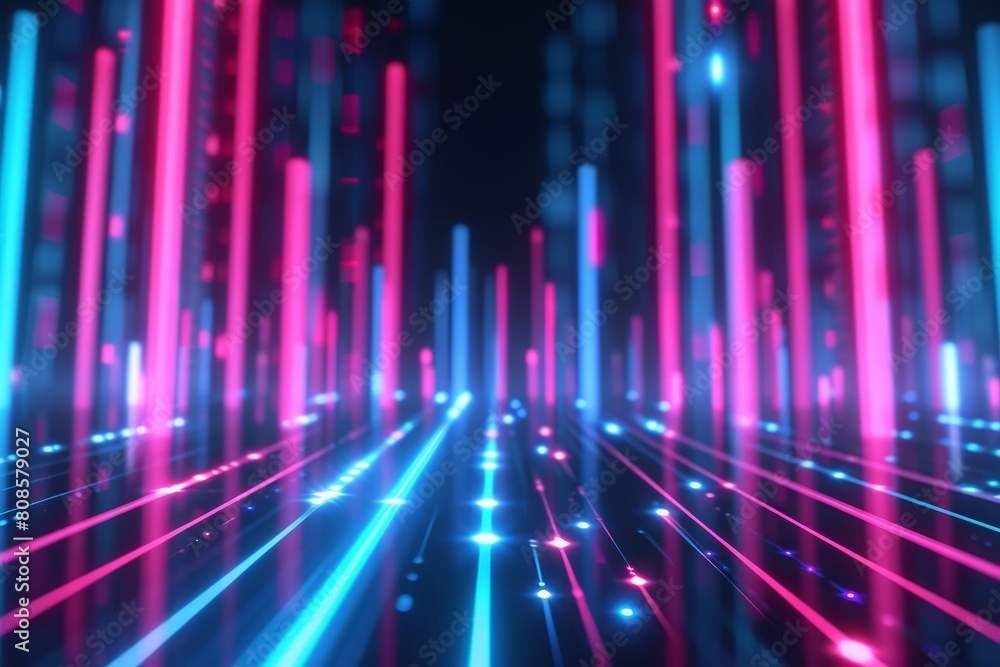 3d render, abstract minimal background, glowing lines, cyber, chart, pink blue neon lights, ultraviolet spectrum, laser show 3d render, abstract minimal background, glowing lines, cyber, chart, pink blue neon lights, ultraviolet spectrum, laser show