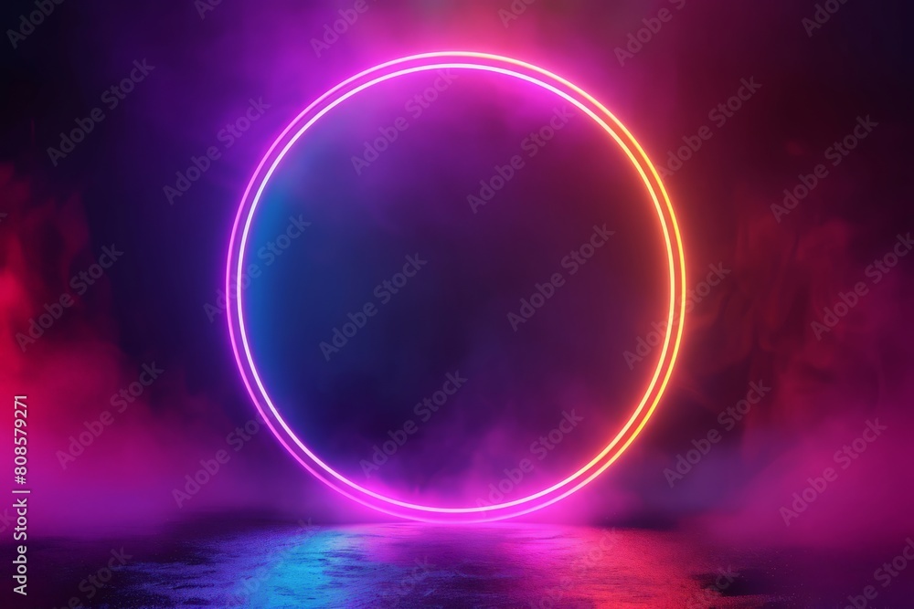 3d render, colorful neon lights, sparkling round frame, blank space for text, ultraviolet spectrum, ring symbol, halo, isolated on blank background 3d render, colorful neon lights, sparkling round frame, blank space for text, ultraviolet spectrum, ring symbol, halo, isolated on blank background