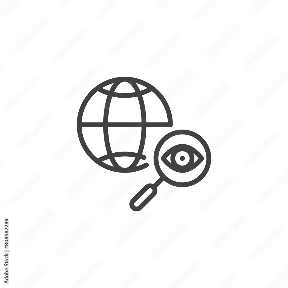 Network Monitoring line icon Network Monitoring line icon